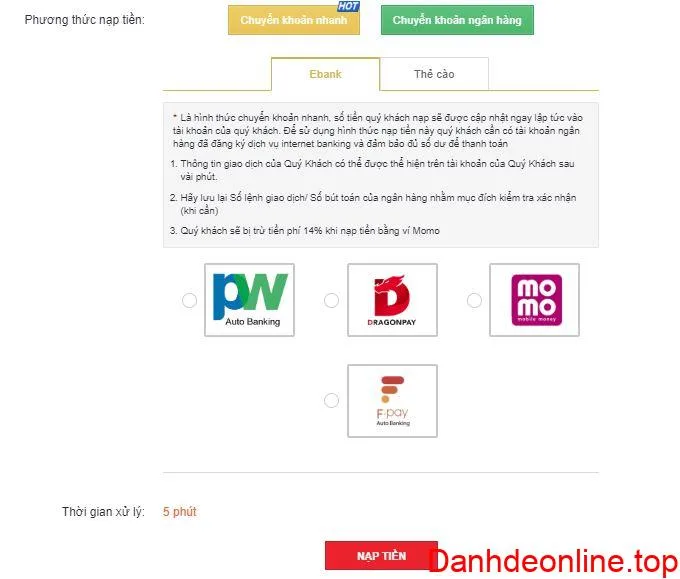 nạp tiền lixi88 ra sao